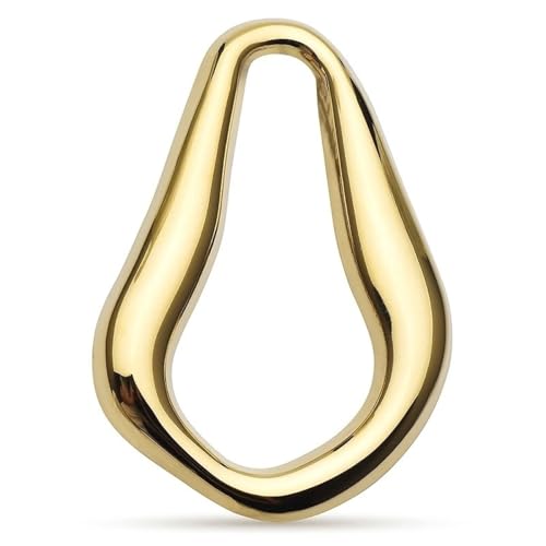 Edelstahl Geometrische Kreis Broschen für Frauen Männer 2-farbige All-Match Metall Party Brosche Pins, Gold von BBirtyQV