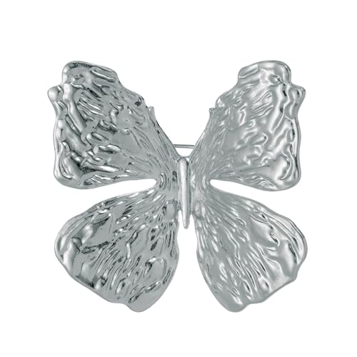 Geprägte goldene Schmetterlingsbrosche Schmetterlingscorsage romantisches Kleid Accessoire, Silber von BBirtyQV
