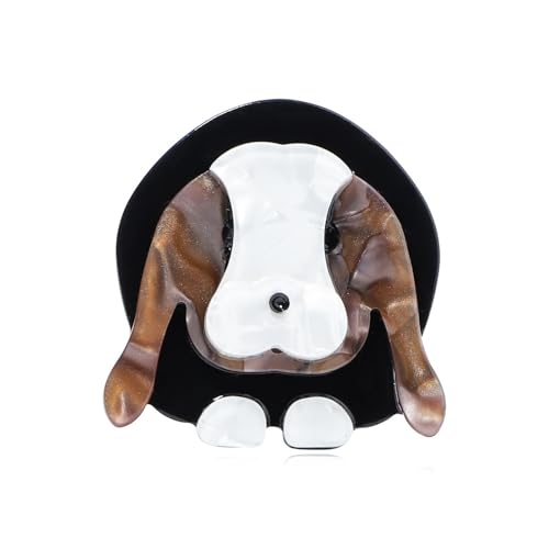 Handgemachte Acryl Tier Kaninchen Brosche Haarnadel Schlüsselanhänger Cartoon Kostüm Tasche Zubehör, Braun von BBirtyQV