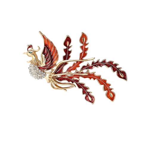 Klassische Phoenix-Broschen für Damen, Unisex, Emaille, Tier, Vogel, Schmuckzubehör, Metall Zink Acryl von BBirtyQV