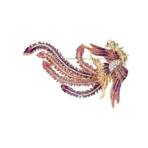 Klassische Phoenix-Broschen für Damen, Unisex, Emaille, Tier, Vogel, Schmuckzubehör, Metall Zink Acryl von BBirtyQV