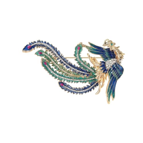 Klassische Phoenix-Broschen für Damen, Unisex, Emaille, Tier, Vogel, Schmuckzubehör, Metall Zink Acryl von BBirtyQV