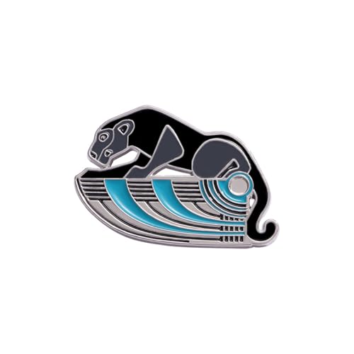 Kleine Brosche aus Metalllegierung mit tropfendem Öl, Ägypten-Leoparden-Abzeichen, Metall Zink Acryl von BBirtyQV