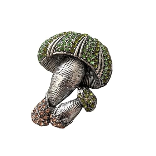 Kreative Pflanze Gemüse Brosche Strass Pilz Anti-Peeping Pin Herren Und Damen Pullover Jacke Corsage Accessoire, Grün von BBirtyQV