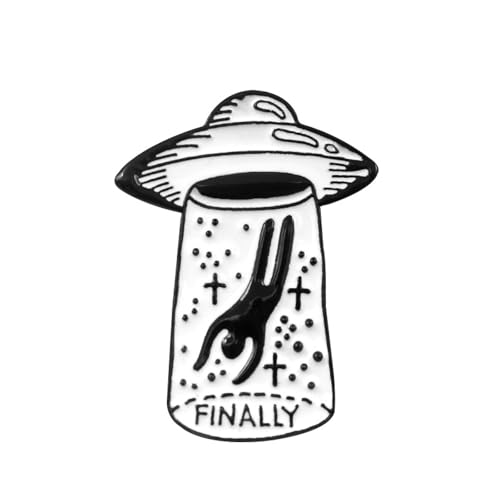 Mysterious Ufo Alien Raumschiff Endlich Englischer Buchstabe Tropfendes Öl Brosche Ornament, Metall Zink Acryl Mysterious Ufo Alien Raumschiff Endlich Englischer Buchstabe Tropfendes Öl Brosche Ornament, Metall Zink Acryl von BBirtyQV