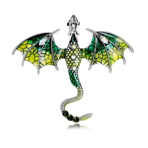 Retro Drip Oil Cartoon Flying Dragon Shape Brosche Herren Anzug Accessoires Pin Schmuck Corsage, Al1172-C von BBirtyQV
