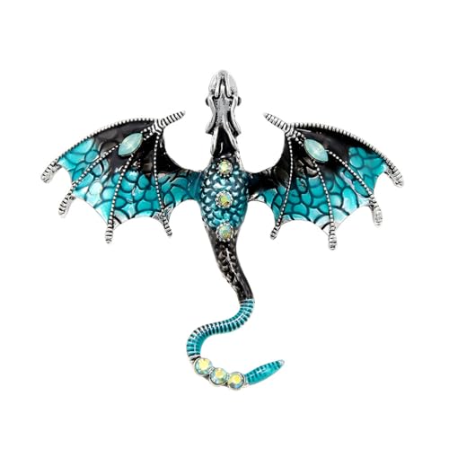 Retro tropfendes Öl Cartoon Drachenform Brosche Herren Anzug Accessoires Pin Ornament Corsage, Al1172-D von BBirtyQV