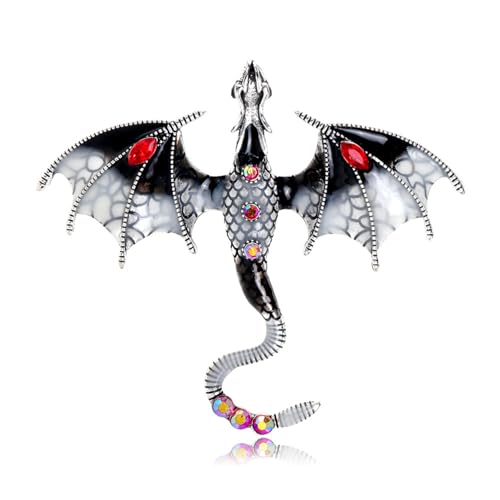 Retro Drip Oil Cartoon Flying Dragon Form Brosche Herren Anzug Accessoires Pin Ornament Corsage, Al1172-E von BBirtyQV