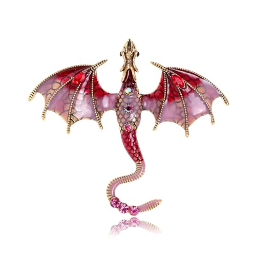 Retro Drip Oil Cartoon Wyvern Brosche Herren Anzug Accessoires Pin Schmuck Corsage, Al1172-G von BBirtyQV
