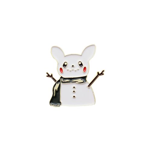 Schneemann-Puppen-Brosche, große Ohren, Schal, Schneemann-Abzeichen, Metall Zink Acryl Schneemann-Puppen-Brosche, große Ohren, Schal, Schneemann-Abzeichen, Metall Zink Acryl von BBirtyQV