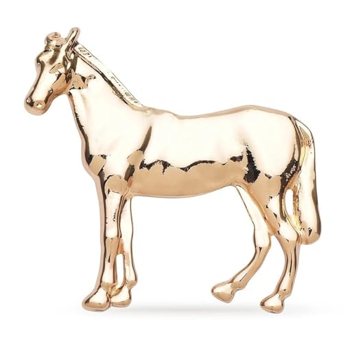 Stehendes starkes Showpferd Brosche Anstecknadeln 2 Farben Metallabzeichen für Männer Anzug Schmuck Zubehör, gold von BBirtyQV