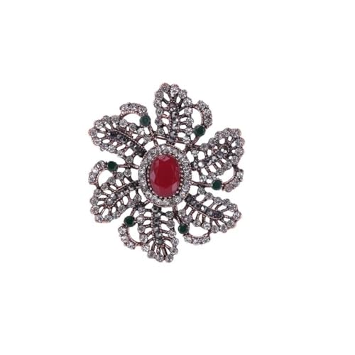 Strass-Barock-Broschen für Damen, Unisex, Kristallglas-Anhänger, Schmuckzubehör, Metall Zink Acryl von BBirtyQV