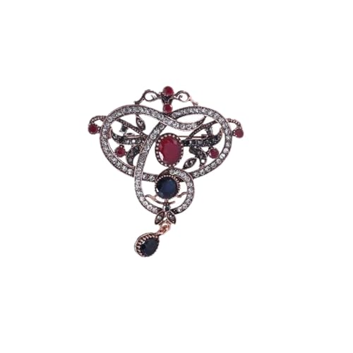 Strass-Barock-Broschen für Damen, Unisex, Kristallglas-Anhänger, Schmuckzubehör, Metall Zink Acryl von BBirtyQV