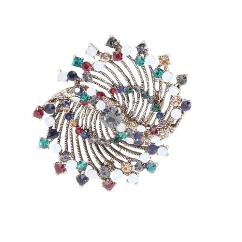 Strass-Barock-Broschen für Damen, Unisex, Kristallglas-Anhänger, Schmuckzubehör, Metall Zink Acryl von BBirtyQV