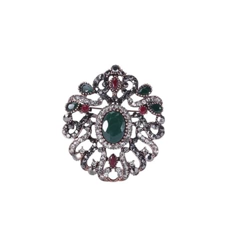 Strass-Barock-Broschen für Damen, Unisex, Kristallglas-Anhänger, Schmuckzubehör, Metall Zink Acryl von BBirtyQV