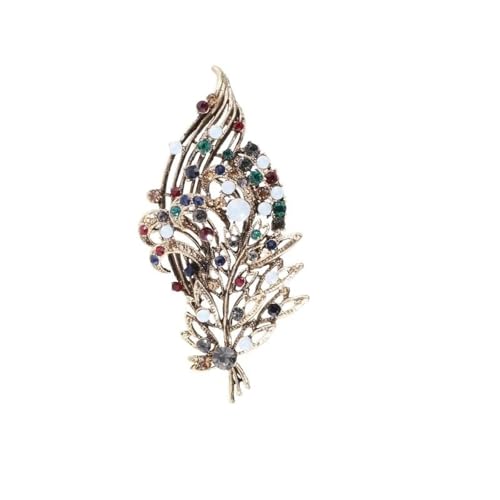 Strass-Barock-Broschen für Damen, Unisex, Kristallglas-Anhänger, Schmuckzubehör, Metall Zink Acryl von BBirtyQV