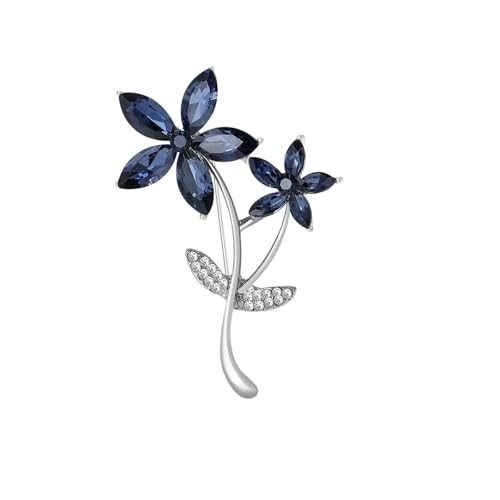 Strass-Blumenstrauß-Broschen für Damen, Unisex, Pflanzennadeln, Freund, Neujahr, Schmuck-Zubehör, Metall Zink Acryl von BBirtyQV