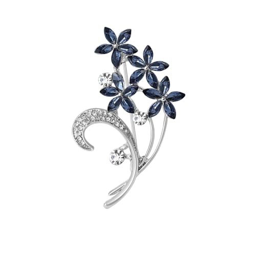 Strass-Blumenstrauß-Broschen für Damen, Unisex, Pflanzennadeln, Freund, Neujahr, Schmuck-Zubehör, Metall Zink Acryl von BBirtyQV