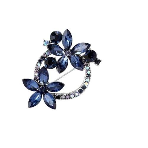 Strass-Blumenstrauß-Broschen für Damen, Unisex, Pflanzennadeln, Freund, Neujahr, Schmuck-Zubehör, Metall Zink Acryl von BBirtyQV