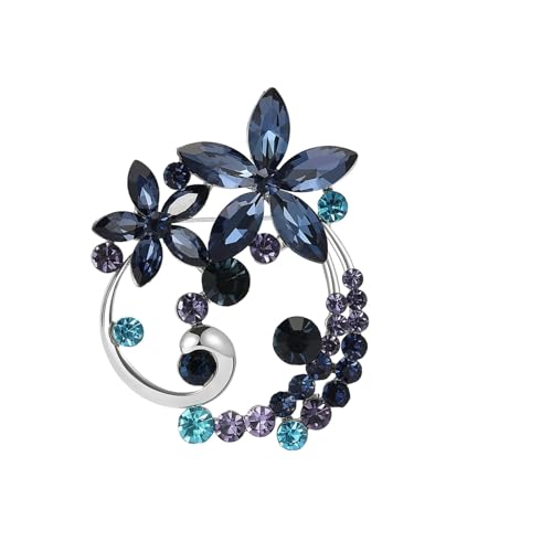 Strass-Blumenstrauß-Broschen für Damen, Unisex, Pflanzennadeln, Freund, Neujahr, Schmuck-Zubehör, Metall Zink Acryl von BBirtyQV