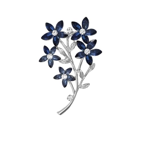 Strass-Blumenstrauß-Broschen für Damen, Unisex, Pflanzennadeln, Freund, Neujahr, Schmuck-Zubehör, Metall Zink Acryl von BBirtyQV
