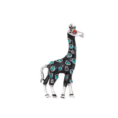 Tropfendes Öl besetzt mit Diamanten, Giraffen-Brosche, Anzugkleid, verziert mit Nadeln, mehrfarbige Emaille-Ornamente, Metall Zink Acryl Tropfendes Öl besetzt mit Diamanten, Giraffen-Brosche, Anzugkleid, verziert mit Nadeln, mehrfarbige Emaille-Ornamente, Metall Zink Acryl von BBirtyQV