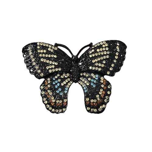 Vintage Diamant Schmetterling Brosche Original Design Tier Anstecknadel Anstecknadel Doppelzweck Zubehör, Metall Zink Acryl von BBirtyQV