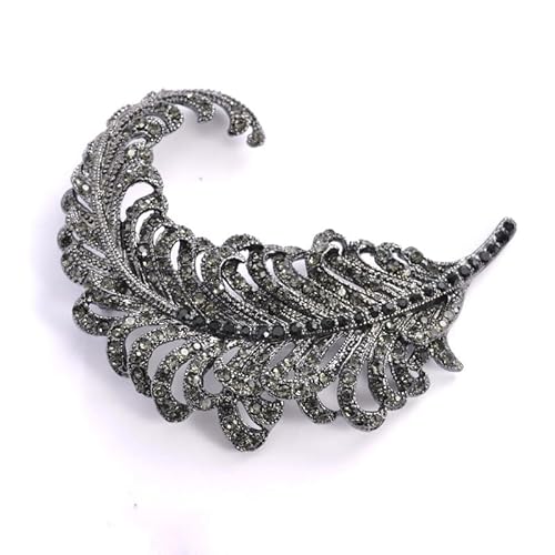 Vintage Persönlichkeit Feder Pin Blume Full Diamant Strass Kristall Brosche Corsage, Metall Zink Acryl Vintage Persönlichkeit Feder Pin Blume Full Diamant Strass Kristall Brosche Corsage, Metall Zink Acryl von BBirtyQV
