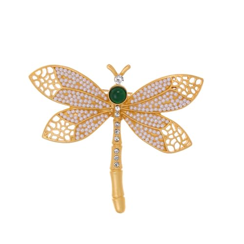 Zartes Perlen-Libellen-Broschen-Anzug-Corsagen-Accessoire, Gold von BBirtyQV