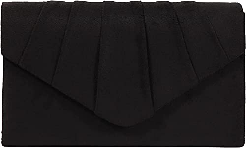 BBjinronjy Clutch Für Hochzeit: Elegante Samt-Handtasche, Kettentasche, Umschlag Crossbody Klassische Abendtasche (Schwarz 3) von BBjinronjy