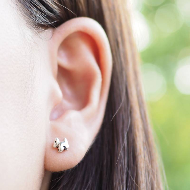 3D Hunde Ohrstecker, Tierohrringe, Welpen Ohrringe, Hundeliebhaber, Haustier Geschenkidee/Bd113P von BBlingsilver