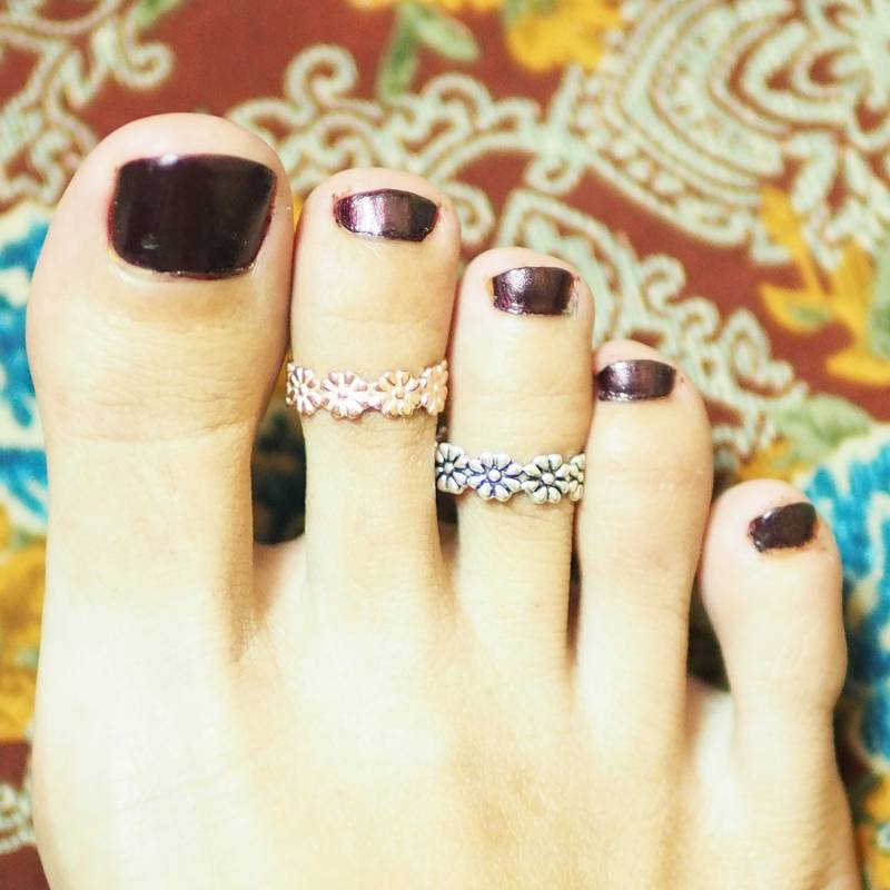 Blumen Zehenring, Sterling Silber Frau Gänseblümchen Ring/To38-9 von BBlingsilver