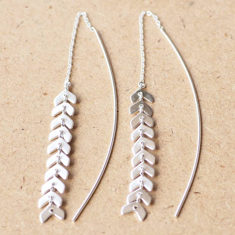 Chevron Threader Ohrringe, Pfeil Jewelry/Ctd37 von BBlingsilver