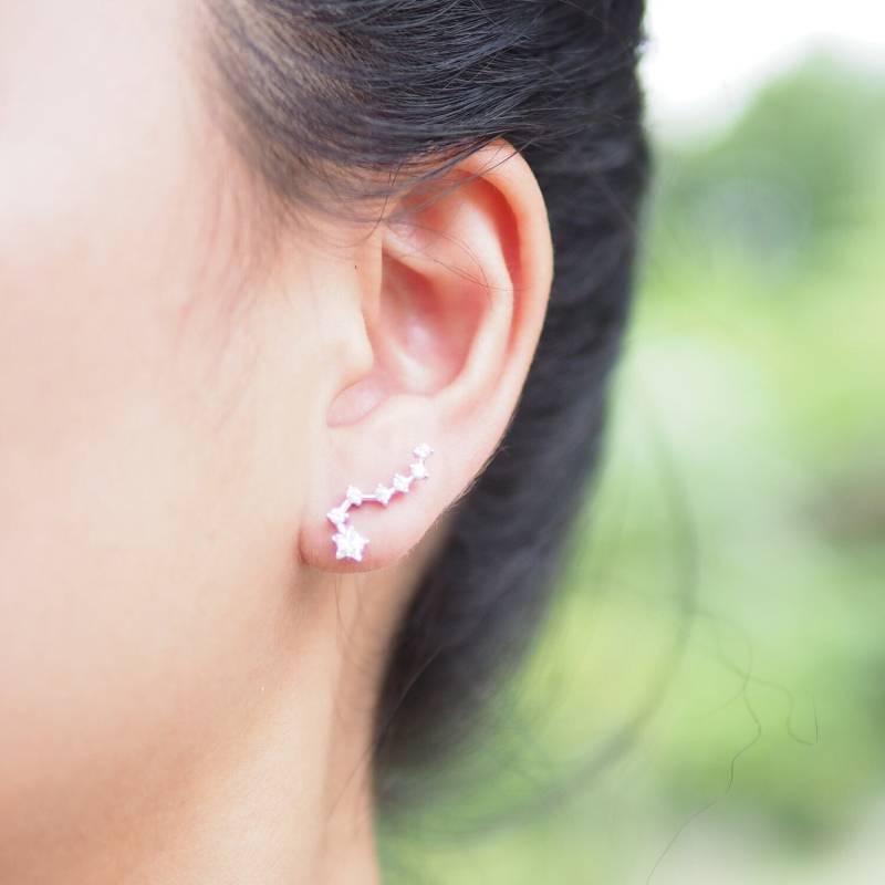 Cz Stern Ohrstecker, Kometen Ohrringe, Sternbild Schmuck, Geschenkidee/Ob16 von BBlingsilver