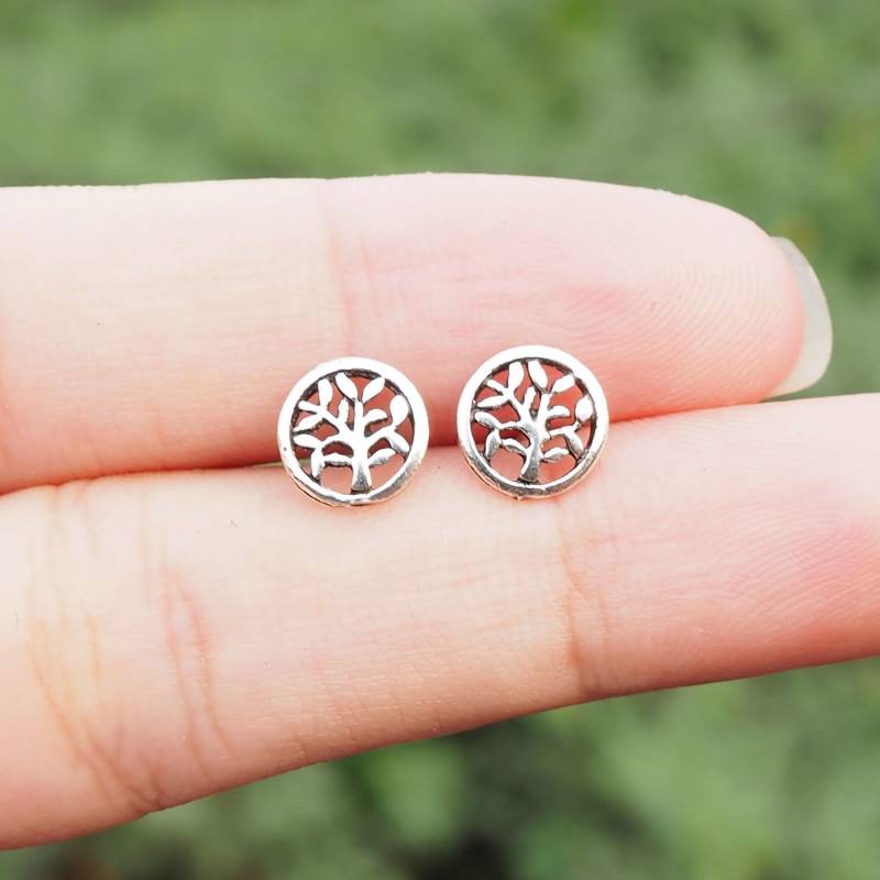 Ein Paar Baum Des Lebens Ohrringe, Kleine Blatt Geschenkidee/Q78 von BBlingsilver