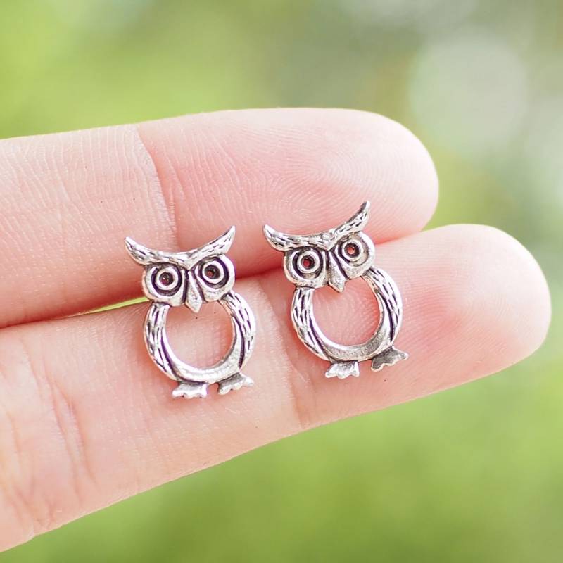 Eule Ohrstecker, Tier Ohrringe, Vogel Geschenkidee/Bk127 von BBlingsilver