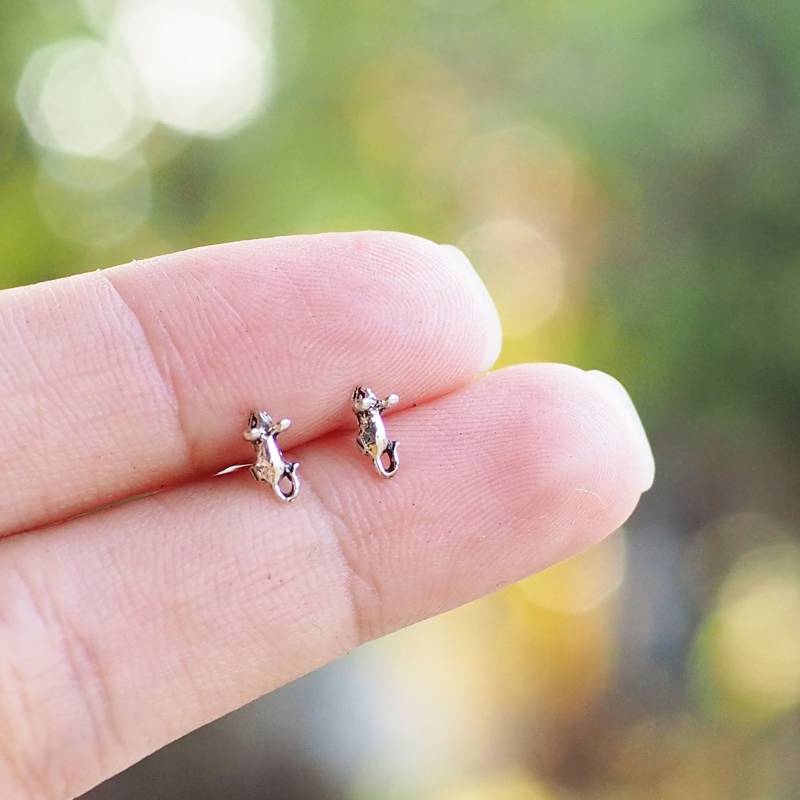 Kleine Ratten Ohrstecker, Minimal Ohrringe, Mini Maus Tier Kleine Ohrstecker/Pk14 von BBlingsilver