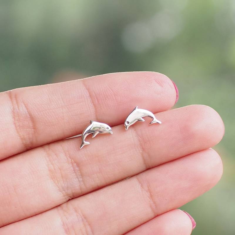 Paar Delfin Ohrstecker, Fisch Ohrringe, Fischknorpel, Ocean Beach Ohrringe/st11 S+B von BBlingsilver