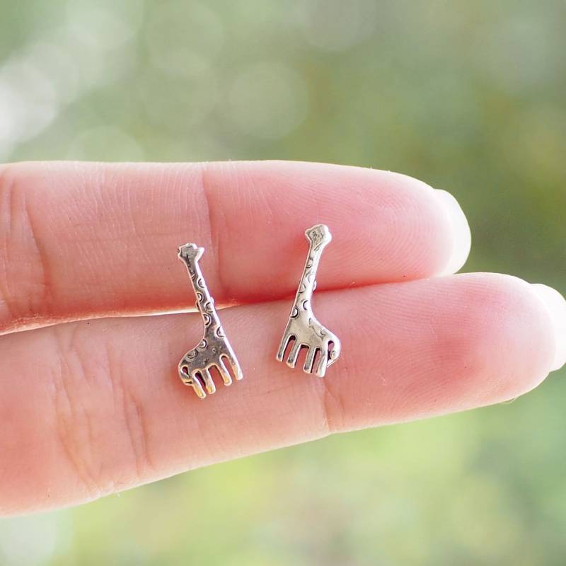 Sale Giraffe Ohrstecker, Tier Ohrringe, Zoo, Natur, Lustige Geschenkidee/Bd109P von BBlingsilver