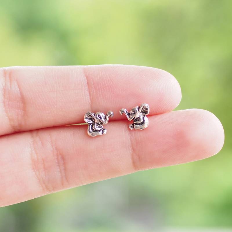 Sitzen Elefant Ohrringe, Schmuck, Tier Sterling Silber Geschenkidee/Bd118P von BBlingsilver
