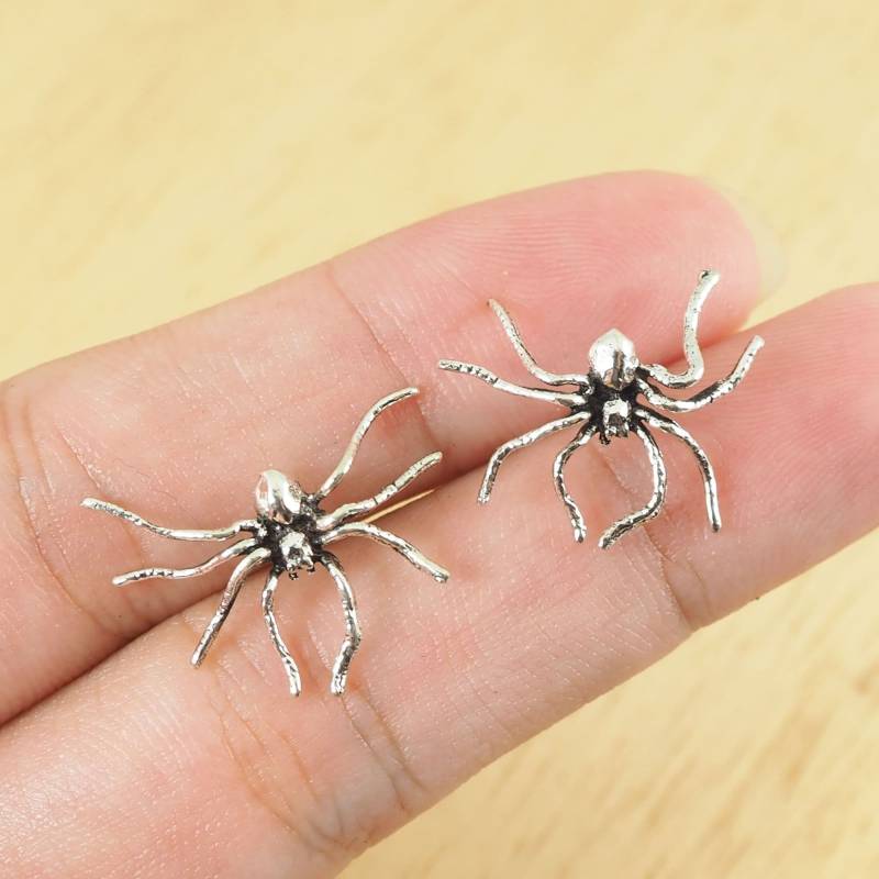 Spinne Ohrstecker, Gruselige Halloween Schmuck Tier Ohrringe Geschenkidee/Q267 von BBlingsilver