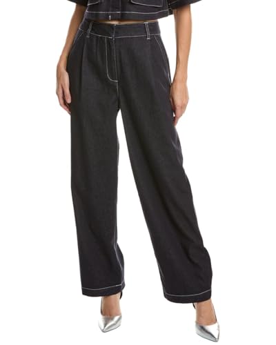BCBG New York Damen Wide Leg Pleated Denim Pant Hose, Indigo/Mandala-Traum, 38 BCBG New York Damen Wide Leg Pleated Denim Pant Hose, Indigo/Mandala-Traum, 38 von BCBG New York