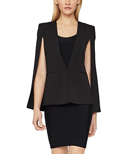 BCBGMAXAZRIA Damen with Long Cap Sleeves Blazer, schwarz, Large von BCBGMAXAZRIA