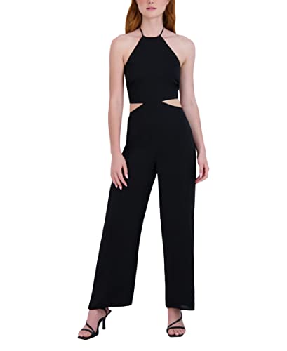 BCBGeneration Damen ärmelloser Neckholder-Jumpsuit, Schwarz, L von BCBGeneration