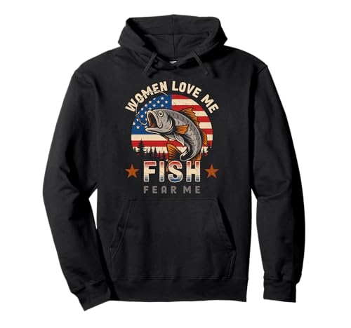 Frauen lieben Mich Fische Fürchten Mich beim Angeln Fischer Fischjäger Pullover Hoodie von BCC Fishing Fisherman Angler Fish Lover Graphic