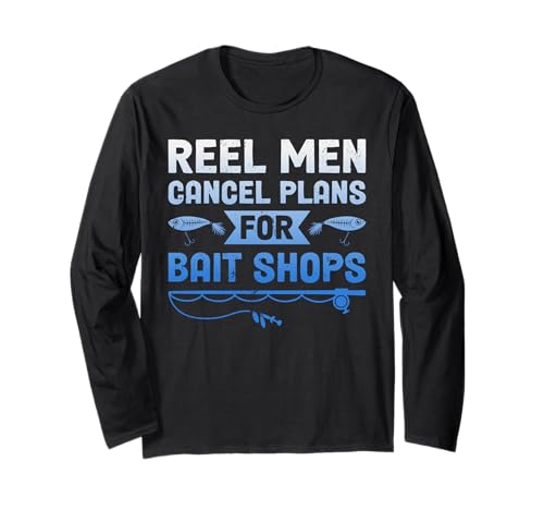 Reel Men stornieren Pläne Angeln Angler Fisherman Fish Hunter Langarmshirt von BCC Fishing Fisherman Angler Fish Lover Graphic