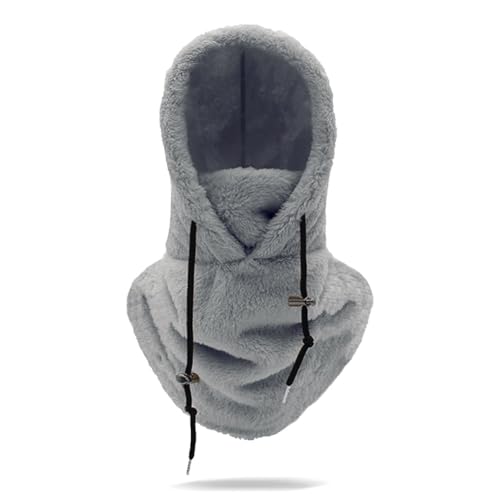 BCEDIGAD Grau Sturmhaube Winter Winddichte Balaclava Gesichtsmaske Arktisches Fleece Warm Skimaske Multifunktional Radfahren Kälteschutz Gesichtsmaske für Herren Damen Outdoor Skifahren von BCEDIGAD