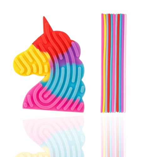 BCHKO 11 Zubehör Schnüren Sensorik Activity Board, Silikon Sensory Fidget Spiel Toys, Doppelseitiges Sensorisches Spielzeug, zur Autismus ADHD, für Kinder ab 3 Jahr & Erwachsene von BCHKO