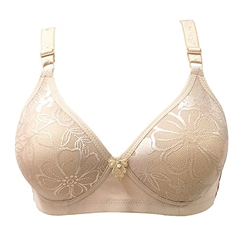 Damen Ohne BüGel BH Nicht Gepolsterte Sexy Plunge Softschalen Volle-Cup BH 90-AA von BCHRAYIUP