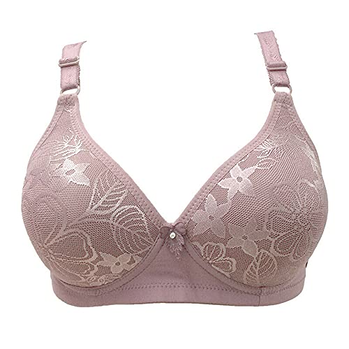 Damen Ohne BüGel BH Nicht Gepolsterte Sexy Plunge Softschalen Volle-Cup BH 95-AA von BCHRAYIUP